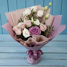 Букет цветов из:  Розы и Лизиантусы в Кикерино