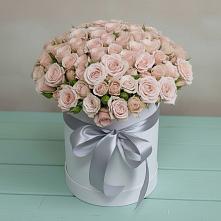 Цветочная композиция из Розы в шляпной коробке #REPLACE_PRED# Кикерино