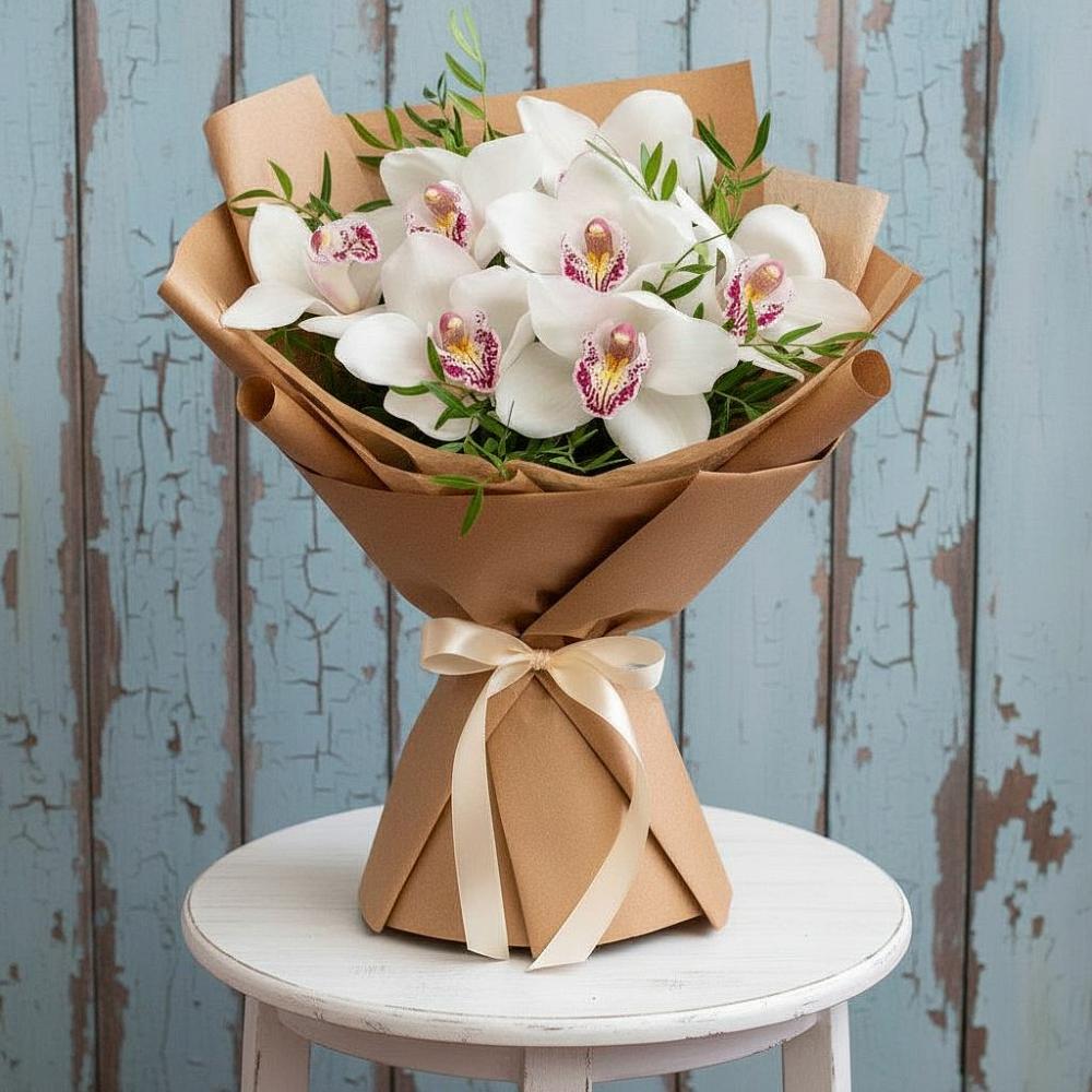Букет цветов из: Орхидеи и Розы в Кикерино