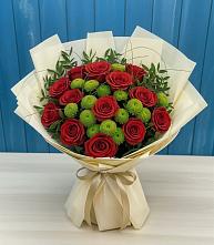 Букет цветов из:  Розы и Хризантемы #REPLACE_PRED# Кикерино
