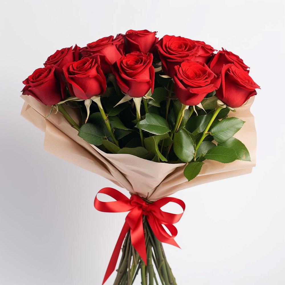Букет 11 Красных роз Эдлесс Лав в Кикерино