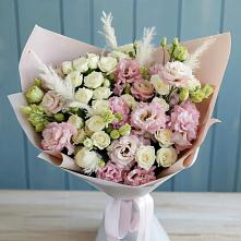 Букет цветов из:  Альстромерии и Розы в Кикерино
