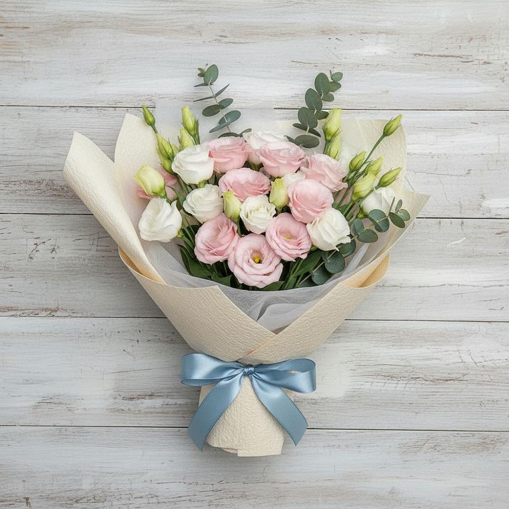 Букет цветов из: Лизиантусы в Кикерино